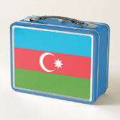 Metal Roestvrij Lunchbox met vlag van Azerbeidzjan (Achterkant)