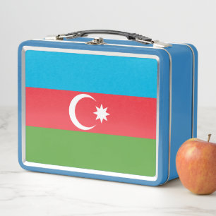 Metal Roestvrij Lunchbox met vlag van Azerbeidzjan