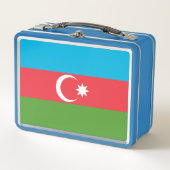 Metal Roestvrij Lunchbox met vlag van Azerbeidzjan (Voorkant)