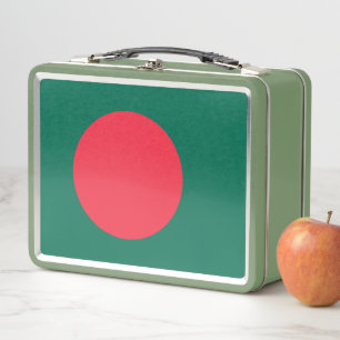 Metal Roestvrij Lunchbox met vlag van Bangladesh