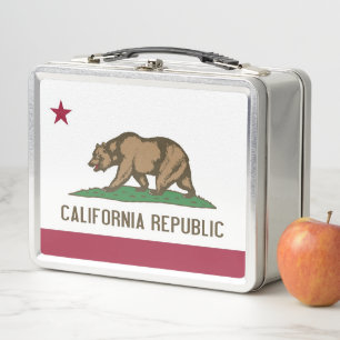 Metal Roestvrij Lunchbox met vlag van Californië