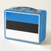 Metal Roestvrij Lunchbox met vlag van Estland (Voorkant)