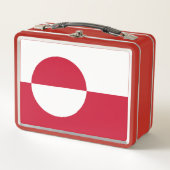 Metal Roestvrij Lunchbox met vlag van Groenland (Voorkant)