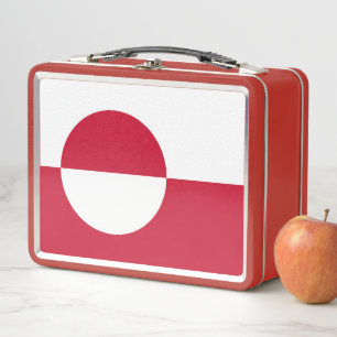 Metal Roestvrij Lunchbox met vlag van Groenland