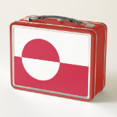 Metal Roestvrij Lunchbox met vlag van Groenland (Achterkant)