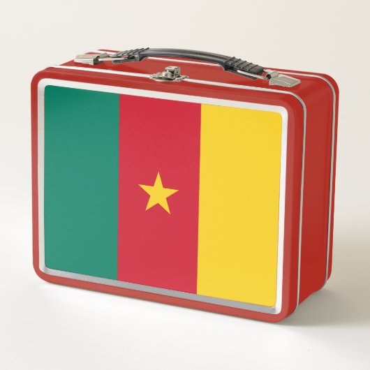 Metal Roestvrij Lunchbox met vlag van Kameroen (Voorkant)