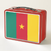 Metal Roestvrij Lunchbox met vlag van Kameroen (Achterkant)