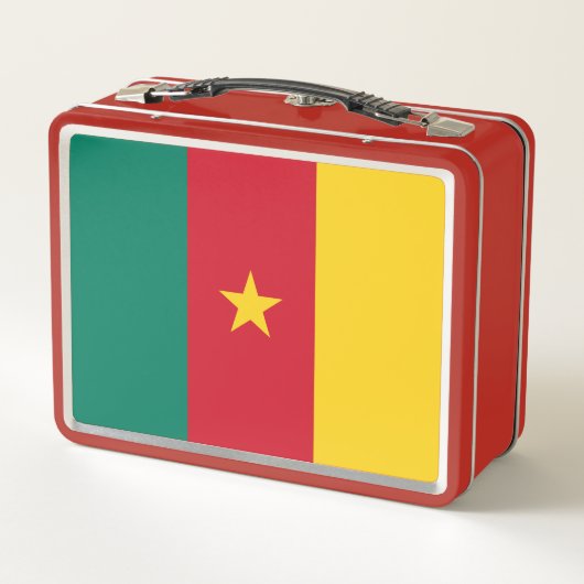 Metal Roestvrij Lunchbox met vlag van Kameroen (Achterkant)