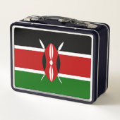 Metal Roestvrij Lunchbox met vlag van Kenia (Achterkant)