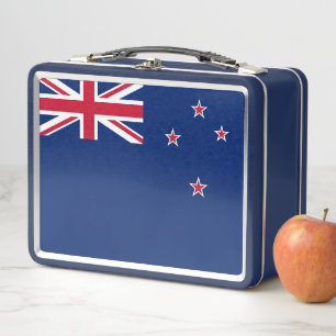 Metal Roestvrij Lunchbox met vlag van Nieuw-Zeelan