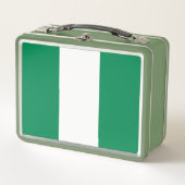 Metal Roestvrij Lunchbox met vlag van Nigeria (Voorkant)