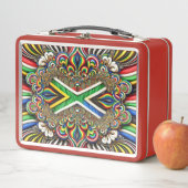 Metal Roestvrij Lunchbox met Zuid-Afrikaanse kleur (In situ)
