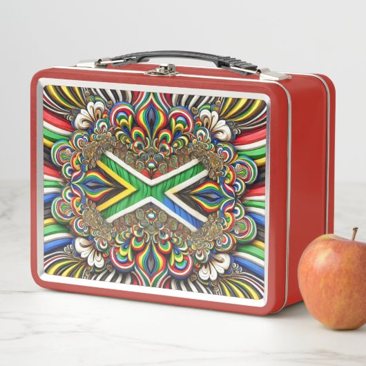 Metal Roestvrij Lunchbox met Zuid-Afrikaanse kleur (In situ)