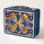 Metal Roestvrij Lunchbox met Zweden Kleuren (Voorkant)