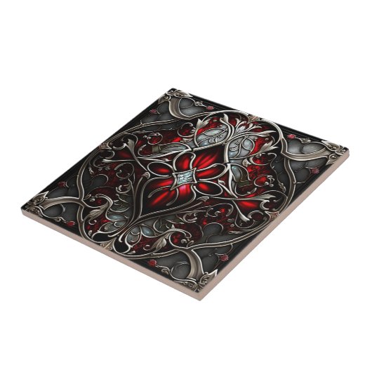 Metal Ruby Art Tegeltje (Zijkant)