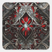 Metal Ruby Art Vierkante Sticker (Voorkant)