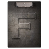 Metal Rustic F Monogram Klembord (Voorkant)