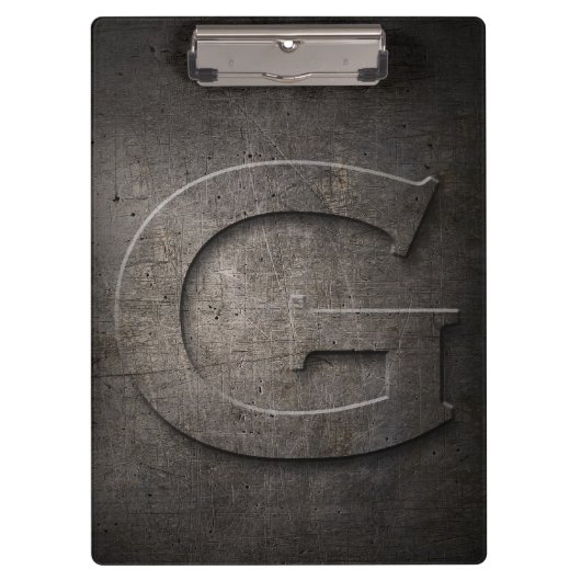 Metal Rustic G Monogram Klembord (Voorkant)