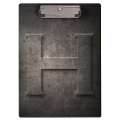 Metal Rustic H Monogram Klembord (Voorkant)