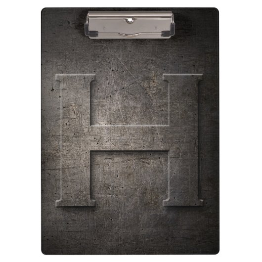 Metal Rustic H Monogram Klembord (Voorkant)