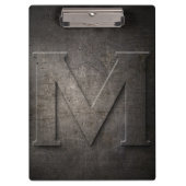 Metal Rustic M Monogram Klembord (Voorkant)