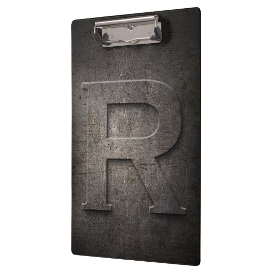 Metal Rustic R Monogram Klembord (Links)