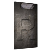 Metal Rustic R Monogram Klembord (Rechts)