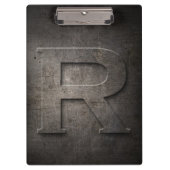 Metal Rustic R Monogram Klembord (Voorkant)