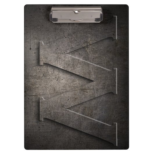 Metal Rustic W Monogram Klembord (Voorkant)