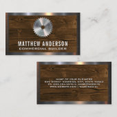 Metal Saw | Houten planken en metalen sierstroken Visitekaartje (Voorkant / Achterkant)