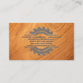 Metal Saw Logo | Houtkorrels Visitekaartje (Achterkant)