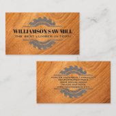 Metal Saw Logo | Houtkorrels Visitekaartje (Voorkant / Achterkant)