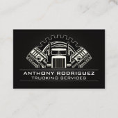 Metal Semi Truck | Bestuurder | Logistiek vervoer Visitekaartje (Voorkant)