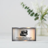 Metal Semi Truck Logo | Industriële industrie Visitekaartje (Staand voorkant)