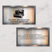 Metal Semi Truck Logo | Industriële industrie Visitekaartje (Voorkant / Achterkant)