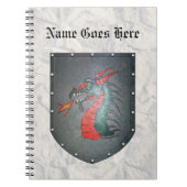 Metal Shield Dragon Light Grey Stone Notitieboek (Voorkant)