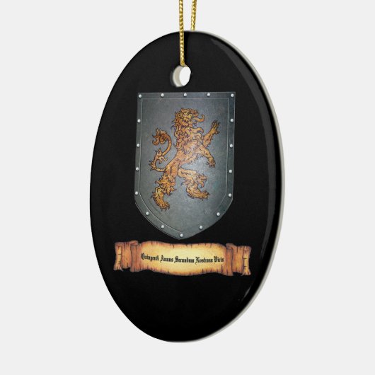 Metal Shield Lion Black Keramisch Ornament (Links)