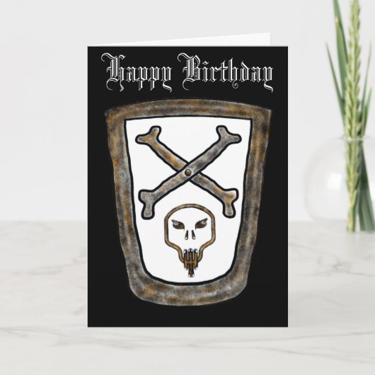 Metal Shield Verjaardag Kaart (Voorkant)