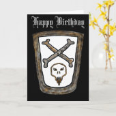 Metal Shield Verjaardag Kaart (Gele Bloem)