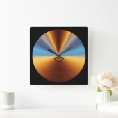 Metal Shimmer Vierkante Klok (Huis)