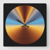 Metal Shimmer Vierkante Klok (Voorkant)