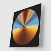 Metal Shimmer Vierkante Klok (Hoek)