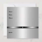 Metal Silver Blauwgroen Mannen 40e Man op geboorte Kaart (Achterkant)