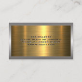 Metal Silver Gold geborsteld | Logo ThuisHammer Visitekaartje (Achterkant)