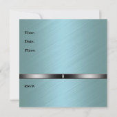 Metal Silver Green Mannen 40th Birthday Party Man Kaart (Achterkant)