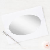 Metal Silver Kijk Ovale Sticker (Envelop)