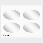 Metal Silver Kijk Ovale Sticker (Vel)