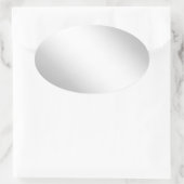 Metal Silver Kijk Ovale Sticker (Tas)