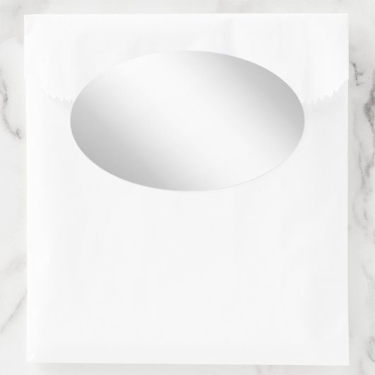 Metal Silver Kijk Ovale Sticker (Tas)