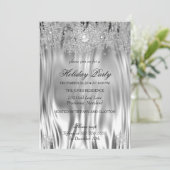 Metal Silver Kijk Winter Wonderland Holiday Kaart (Staand voorkant)